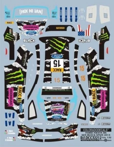 DECALS 1/32 FORD FIESTA RS - #15 - KEN BL.CK - RACC SPAIN 2014 - COLORADO  32212 - Imagen 1 de 1
