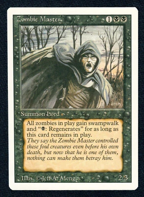 Magic the Gathering MTG Zombie Master MTG 3rd Edition Regular - High Grade! - Image 1 of 2