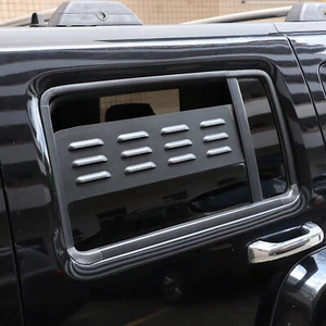 Pantallas de ventilación de aire para ventana de puerta de aleación de aluminio negro para Hummer H3 2005-09 EE. UU. - Imagen 1 de 21