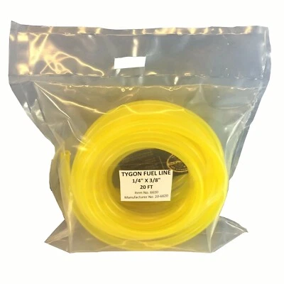 NUEVO TYGON AMARILLO FUEL LINE ID 1/4" PRECORTADO A 20 FT KAWASAKI HONDA SUZUKI KTM Foto 1 de 4