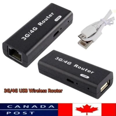 Portatile 3G / 4G WiFi Wlan Hotspot 150Mbps RJ45 USB Wireless Router Kit - Immagine 1 di 4