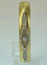 Armreif Armspange mit Diamanten in 14 Kt. 585 Gold Biedermeier antik