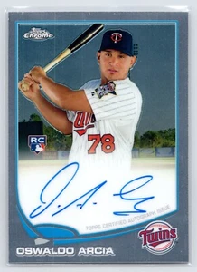 2013 Topps Chrome Oswaldo Arcia REFRACTOR AUTO AUTOGRAPH RC #186 180/499 TWINS - Picture 1 of 2