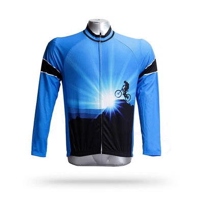Camiseta deportiva térmica de lana de manga larga conqueror para ciclismo de invierno para hombre Foto 1 de 4