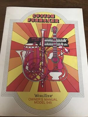 Órgano Wurlitzer Modelo 545 De Colección Manual del Propietario Personalizado Funmaker Mod Go Go 1973 Foto 1 de 4