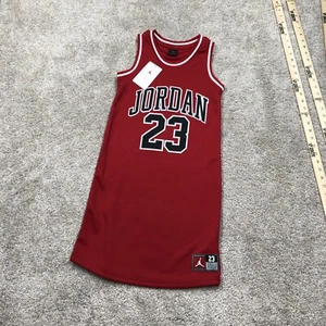Jordan Flight 23 Red Stitched Sewn Basketball Jersey Dress Girls L 12-13 NWT $45 - Picture 1 of 6