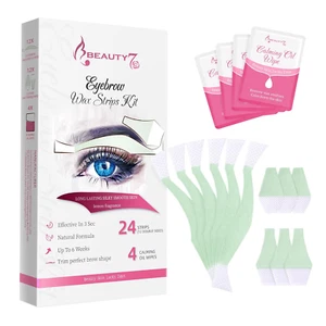 Facial Wax Strips Hair Removal Eyebrow Wax Strips Kit Fit Wax Strips Eyebrow Sha - Picture 1 of 12