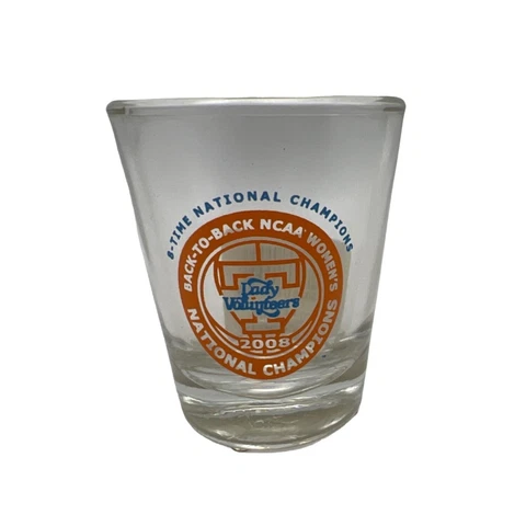 2008 Tennessee Lady Volunteers Shot Glass 8 Time National Champions 2.25" Orange Cover