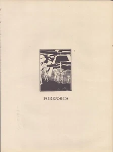 Vintage Art print - Original 1930 Graphic - “Forensics"  - Yearbook Art - Picture 1 of 1