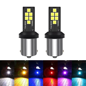 G4 AUTOMOTIVE 2x 1156 LED Bulb Upgraded 3030 SMD Colorful Turn Signal Tail Light - Picture 1 of 8