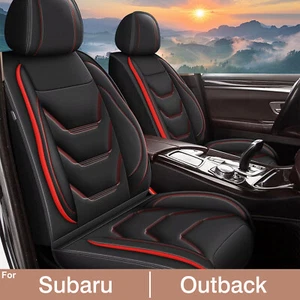 Car Faux Leather 2Pcs For SUBARU Outback 2010-2024 Front 2-Seat Covers Protector - Picture 1 of 6
