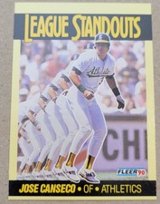 1990 Fleer League Standouts #4 Jose Canseco Oakland Athletics