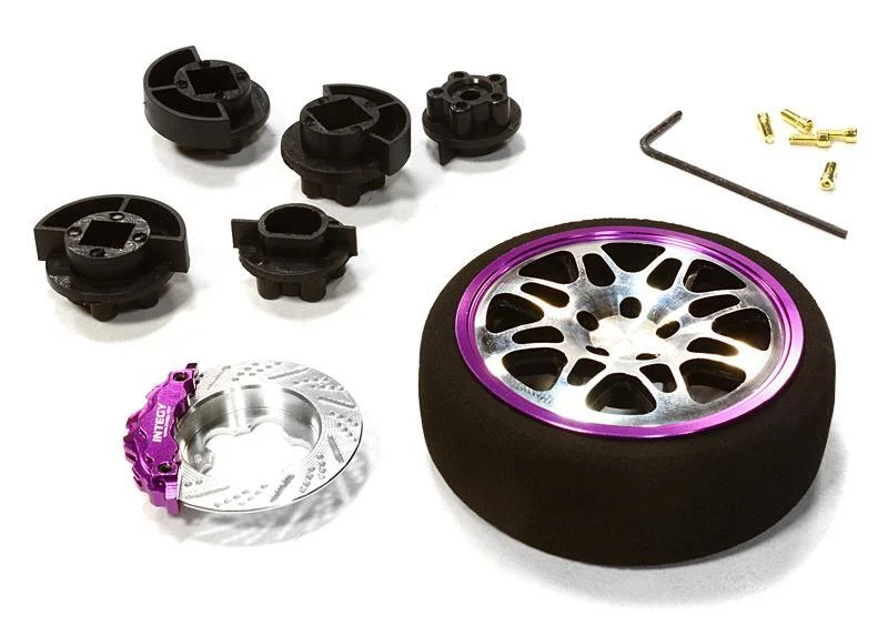 Dual 8 Spoke Steering Wheel Set for Most HPI, Futaba, Airtronics, Hitec & KO - Image 1 of 1
