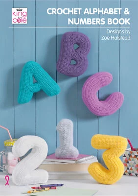 Crochet Pattern Book for Alphabet Letters & Numbers Easy to Follow King Cole - Image 1 of 4