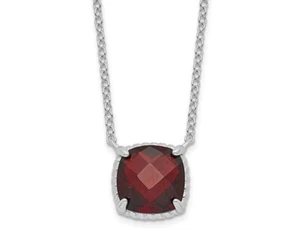 2.40 Carat (ctw) Garnet Pendant Necklace in Sterling Silver - Picture 1 of 4