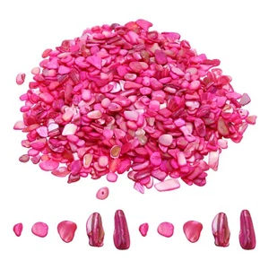 1000g Crushed Shells Irregular Natural Mosaic Sea Shell Fragments Rose Red - Picture 1 of 5