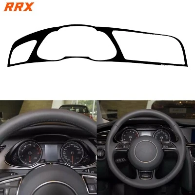 Glossy Piano Black Dashboard Speedometer Panel Cover For Audi A4 S4 RS4 B8 13-16 - Изображение 1 из 4