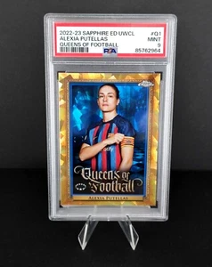 2022-23 Topps Chrome Uwcl Sapphire Alexia Putellas Queens Of Football PSA 9 - Picture 1 of 3