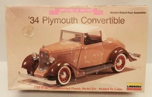 Roadster convertible vintage Lindberg '34 Plymouth escala 1:32 construcción parcial ASIS - Imagen 1 de 5