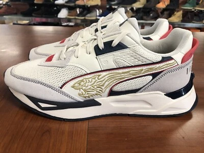 13 Men's Puma Mirage Sports Shoe Cream Navy Blue Red 386941-01 - Image 1 of 4