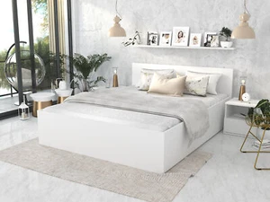 Bett Panama 120x200 cm mit Matratze Lattenrost weiß Bettkasten - Bild 1 von 4