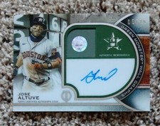 JOSE ALTUVE 2021 Topps Tribute "Green Monster" AUTO Relic Card #/25 SP ASTROS