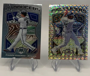 2021 Mosaic Producers Silver Prizm #P12 Eloy Jimenez NM/M & Freddie Freeman #P1 - Bild 1 von 4
