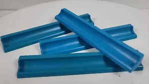 Blue Plastic Racks ~ 1977 Scrabble Deluxe Edition Replacement Parts ~ Set of 4 - Picture 1 of 3