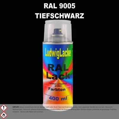 RAL 9005 Tiefschwarz Glänzend in 400ml 1K Maschinenlack Spraydose Baumaschinen - Bild 1 von 4