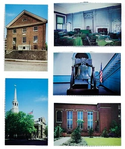 Unposted Independence National Historical Park Postcard Set 5 Liberty Bell Color - Picture 1 of 12