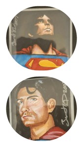 TWO SUPERMAN PSC SKETCH CARDS ACEO CHRISTOPHER REEVE & BRANDON ROUTH