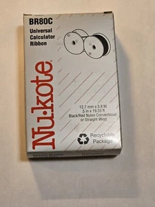 NuKote Universal Calculator Ribbon P/N BR80C 12.7mm x 5.8m .5" x 19.03' New - Picture 1 of 2