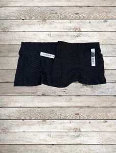 Women’s S/M Shorts Pockets 2 PAIR Yoga High Waist Anti-Cellulite Stretchy NWT - Picture 1 of 5