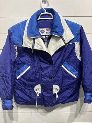 Vintage East West Womens Color Block Ski Snowboard Puffer Jacket Size Medium - Image 1 of 4