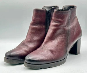 Gabor Damen Stiefeletten, Größe 40 - Bordeaux Leder mit Blockabsatz - Bild 1 von 11