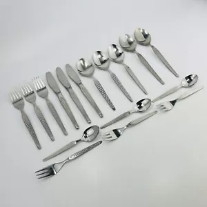 ABS 920 quadretti scacchiera DDR posate 17 pezzi coltello forchetta cucchiaio TL forchetta per torta - Foto 1 di 12