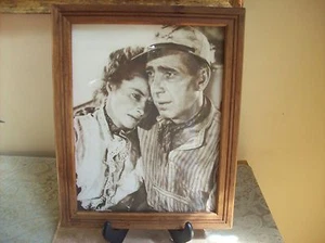 Glass Framed Photograph of Humphrey Borgart and Katherine Hepburn 13 x 16 - Picture 1 of 4
