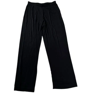 Chicos Travelers Hose weites Bein Größe 2 kurz US Large Pull-On Slinky Strick schwarz - Bild 1 von 3