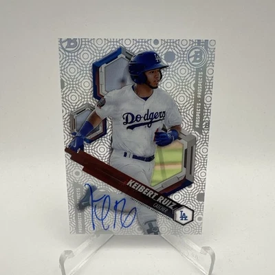 Keibert Ruiz 2018 Bowman High Tek Certified Autograph RC PHT-KR - Image 1 of 2