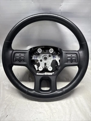 2013-2018 Dodge Ram 1500 2500 Black Leather Steering Wheel HEATED - Image 1 of 4