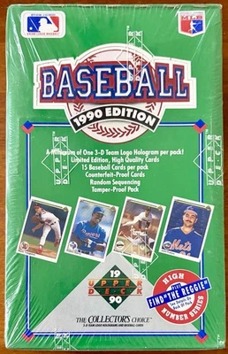 1990 Upper Deck Baseball, Factory Sealed High Number Series Box w/. 36 Packs! - Image 1 of 2