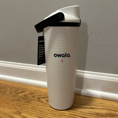 Bicchiere da viaggio OWALA FreeSip Sway golf 30 oz fairway per giorni bottiglia d'acqua bianco - Immagine 1 di 4