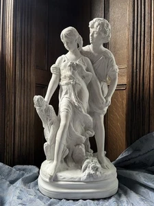 Vintage H. Moreau Sculpture - 'The Lovers' - Picture 1 of 18