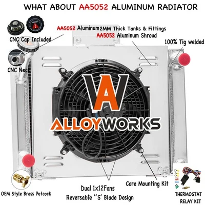 3-Row Radiator Shroud Fan Fits 1983-1994  Ford Ranger Base Pickup V8 Engine 2.0L - Image 1 of 4