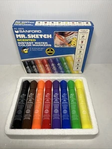 Vintage Set of 8 Sanford Mr. Sketch Scented Instant Water Color Markers Smell - Picture 1 of 8