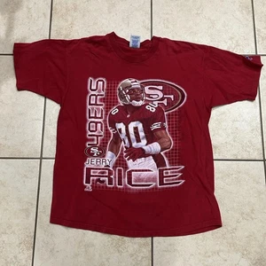 Jerry Rice San Francisco 49ers Vintage T-Shirt NFL Pro Player, Taglia XL Rosso - Foto 1 di 9