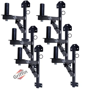 6-PACK Wall Mountable PA Speaker Bracket Stands GRIFFIN | Level Tilt Adjustments - Zdjęcie 1 z 14