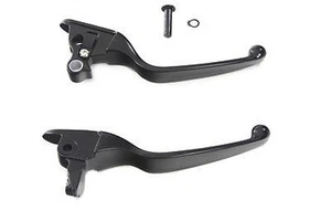 Black Smooth Hand Lever Set for Harley Davidson FLT Motorcycles (2008-2013) - Picture 1 of 1