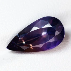5,74 Ct IF Miglior Pera Taglio 15 X 8 mm 100% Naturale Verdastro Viola Blu Tanzanite - Foto 1 di 5