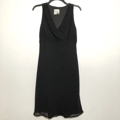 Motherhood Dress Womens Medium Black Crepe Maternity Sleeveless Empire Bias Cut - Image 1 of 4